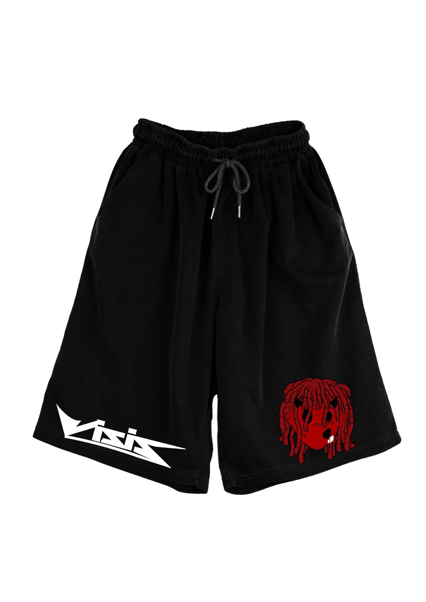 V head jorts (red)