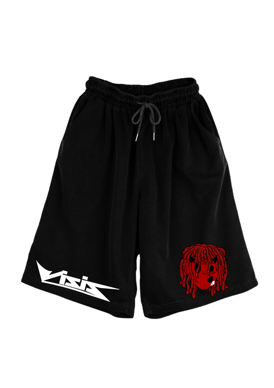 V head jorts (red)